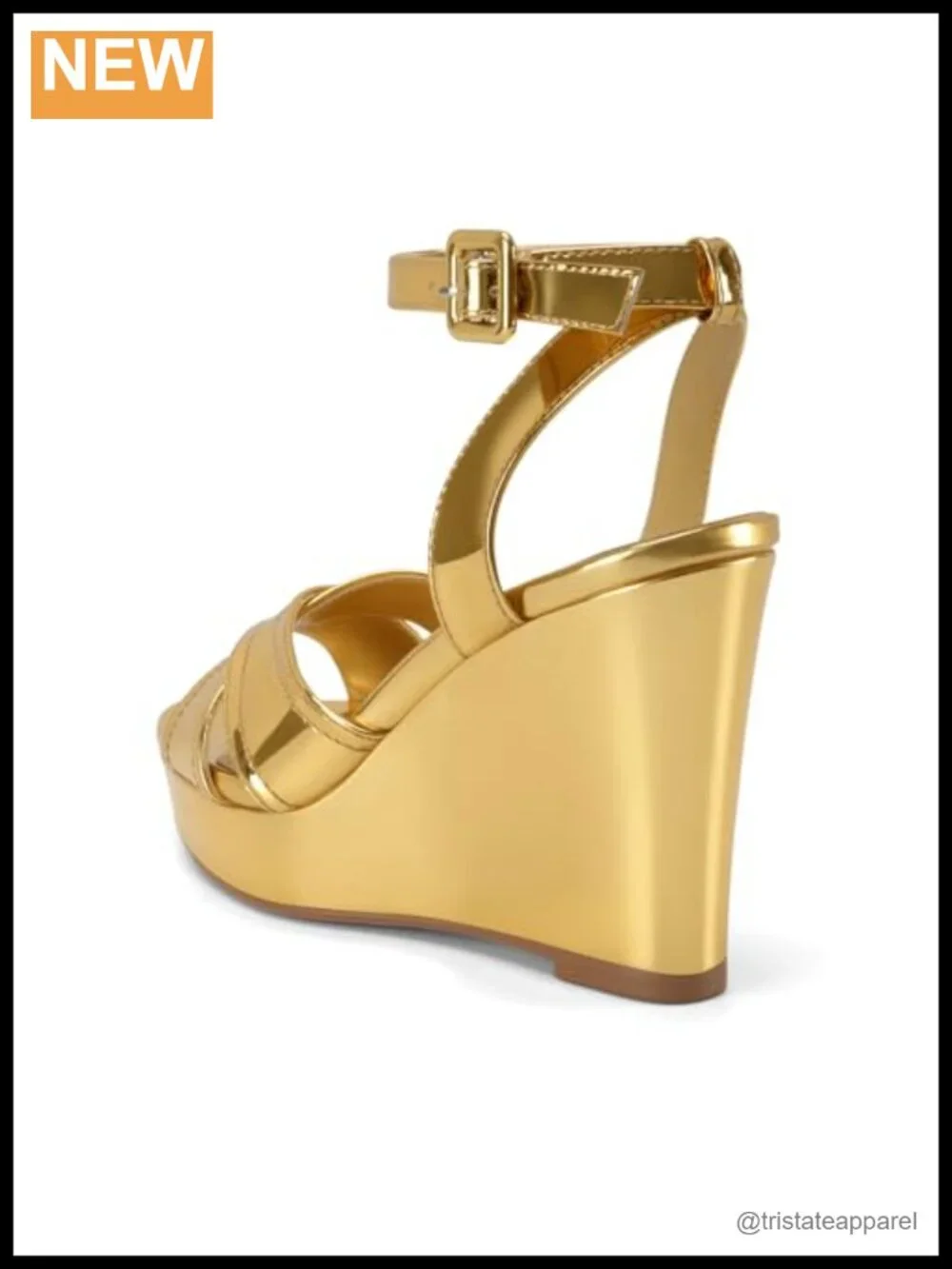 Patent Leather Platform Wedge Sandals Peep Toe Slingback Dressy
